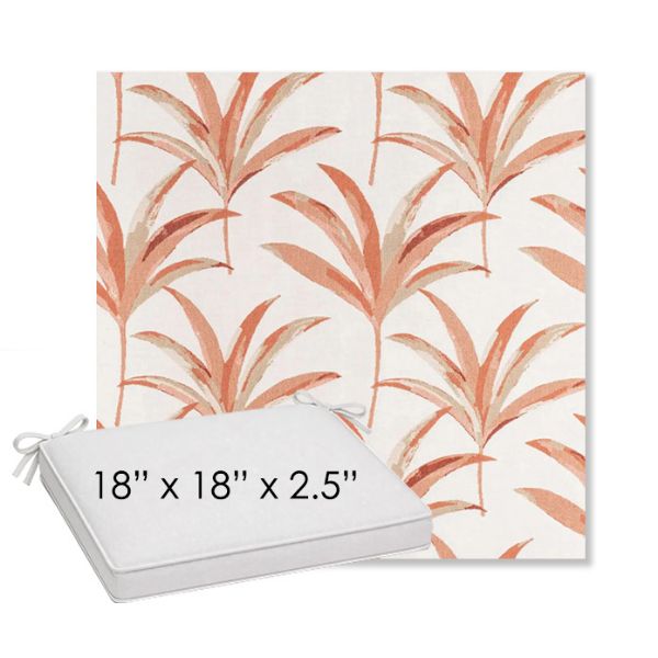 Picture of Martinique Mango | Sunbrella® 18" x 18" Outdoor Dining Cushion