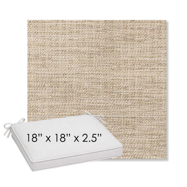 Picture of Momento Parchment | Sunbrella® 18" x 18" Outdoor Dining Cushion