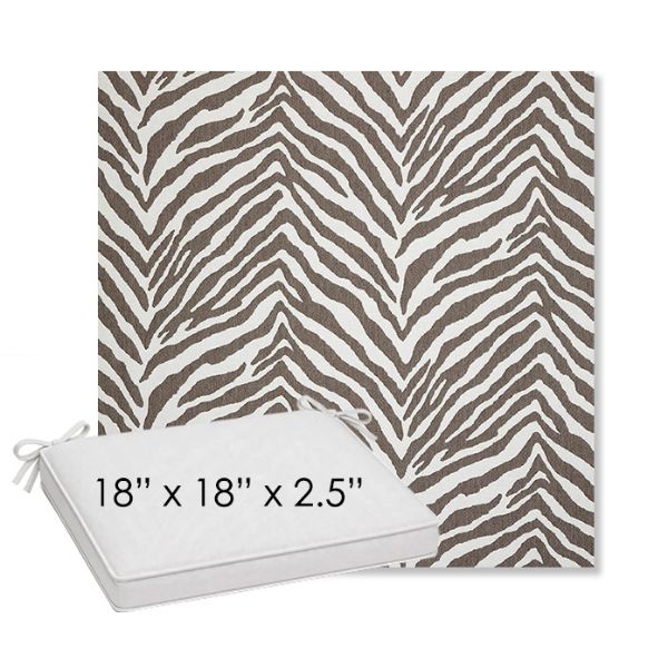 Picture of Namibia Grey | Sunbrella® 18" x 18" Outdoor Dining Cushion