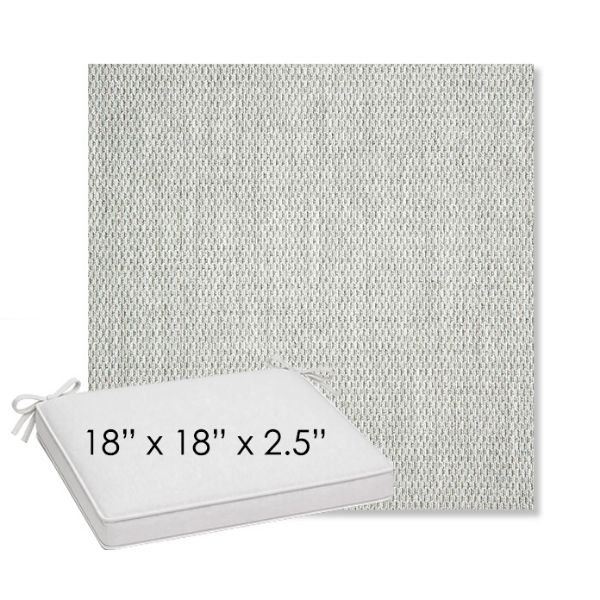 Picture of Pique Cloud | Sunbrella® 18" x 18" Outdoor Dining Cushion