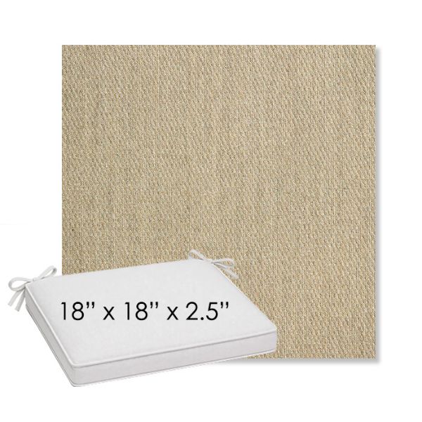 Picture of Pique Sand | Sunbrella® 18" x 18" Outdoor Dining Cushion