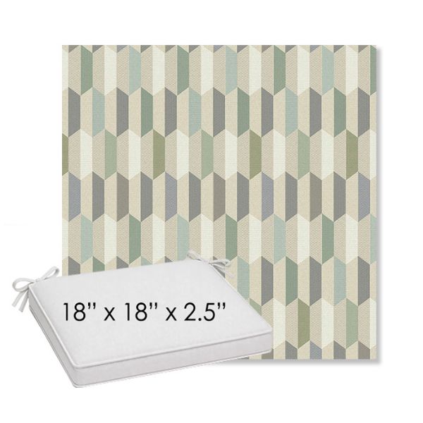 Picture of Precise Spring | Sunbrella® 18" x 18" Outdoor Dining Cushion