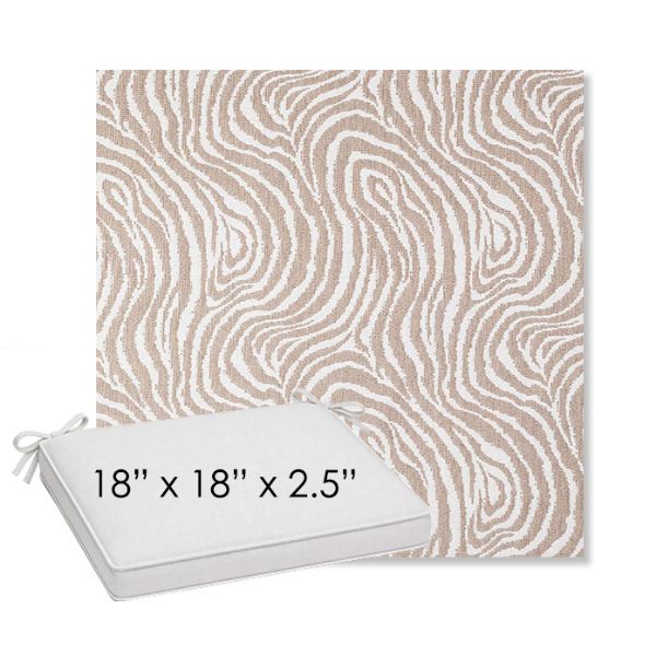 Picture of Rapids Camel | Sunbrella® 18" x 18" Outdoor Dining Cushion