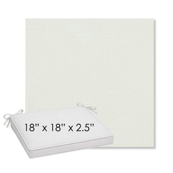 Picture of Sailcloth Salt | Sunbrella® 18" x 18" Outdoor Dining Cushion