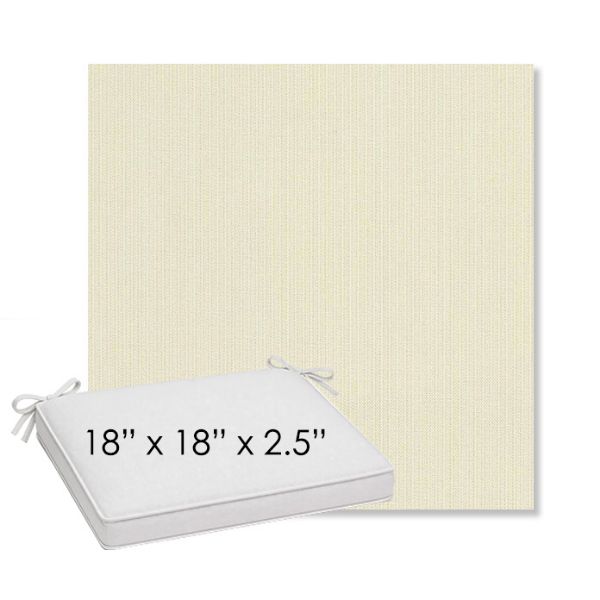 Picture of Spectrum Eggshell | Sunbrella® 18" x 18" Outdoor Dining Cushion