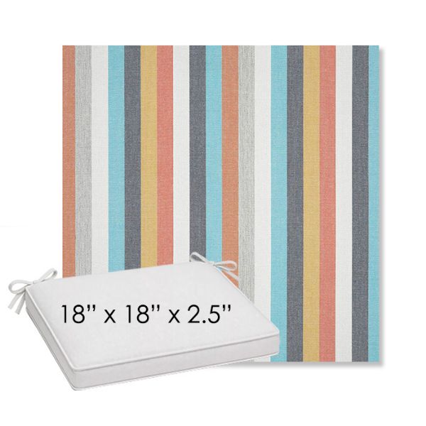 Picture of Surround Sunrise | Sunbrella® 18" x 18" Outdoor Dining Cushion