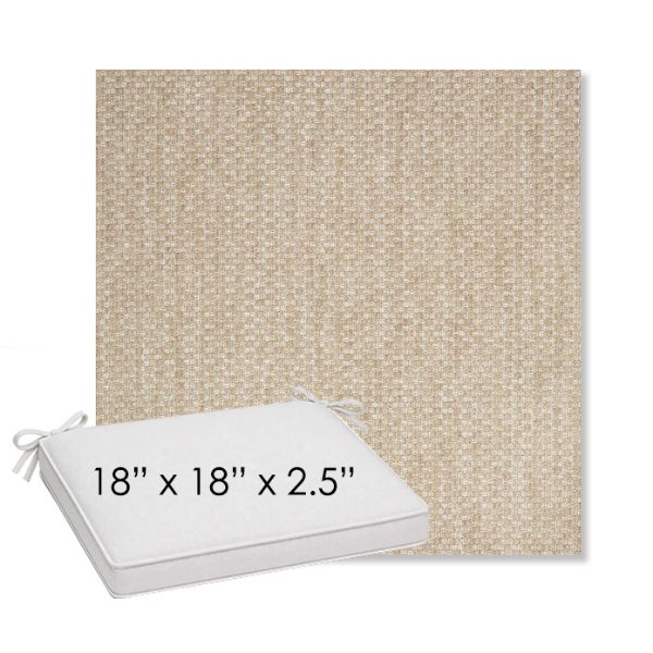 Picture of Tailored Putty | Sunbrella® 18" x 18" Outdoor Dining Cushion