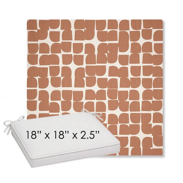 Picture of Toggle Canyon Rose | Sunbrella® 18" x 18" Outdoor Dining Cushion