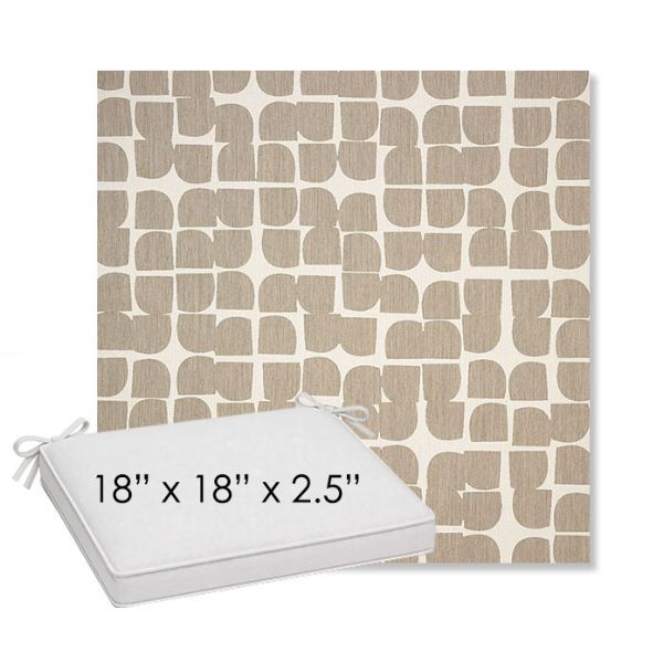 Picture of Toggle Driftwood | Sunbrella® 18" x 18" Outdoor Dining Cushion