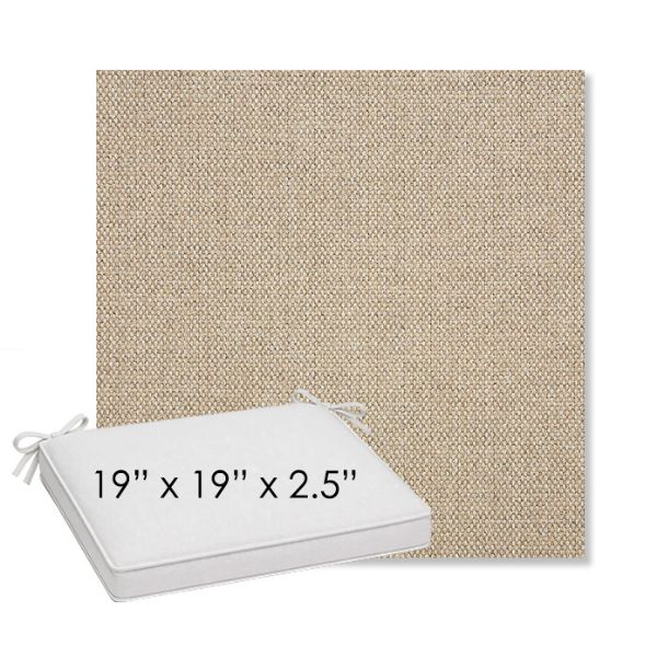 Picture of Blend Sand | Sunbrella® 19" x 19" Outdoor Dining Cushion
