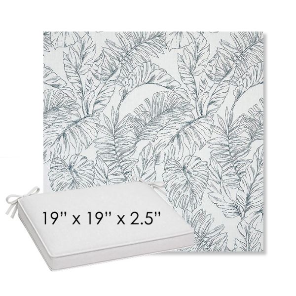 Picture of Calm Laurel | Sunbrella® 19" x 19" Outdoor Dining Cushion