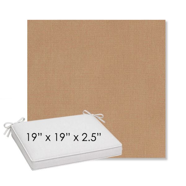 Picture of Canvas Raffia | Sunbrella® 19" x 19" Outdoor Dining Cushion