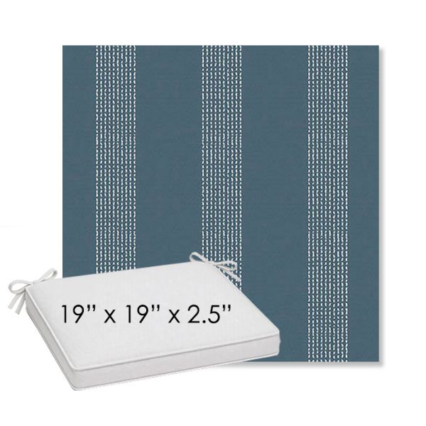 Picture of Caper Slate | Sunbrella® 19" x 19" Outdoor Dining Cushion