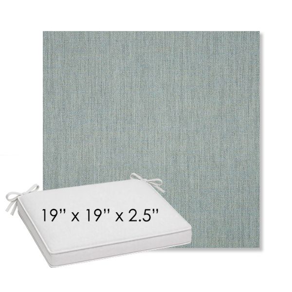 Picture of Cast Mist | Sunbrella® 19" x 19" Outdoor Dining Cushion