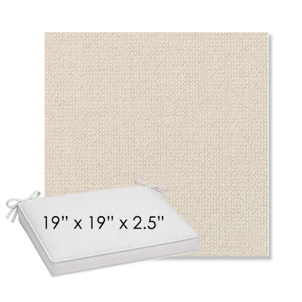 Picture of Charmer Parchment | Sunbrella® 19" x 19" Outdoor Dining Cushion