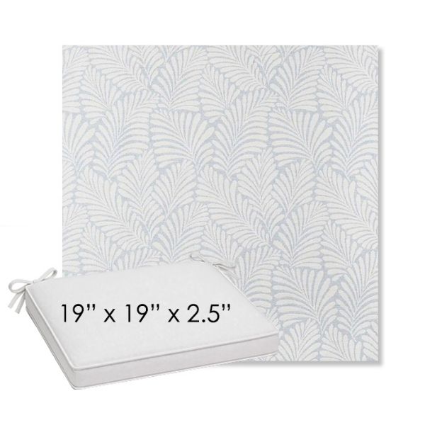 Picture of Frond Sky | Sunbrella® 19" x 19" Outdoor Dining Cushion