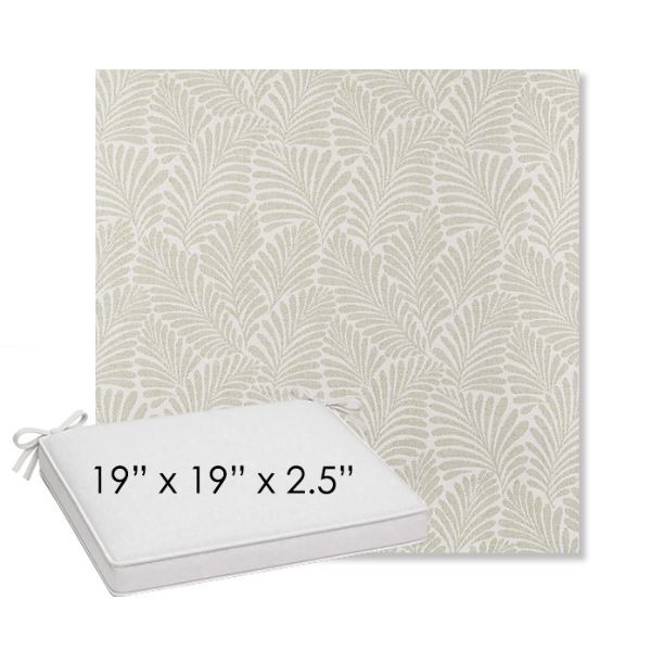 Picture of Frond Spring | Sunbrella® 19" x 19" Outdoor Dining Cushion