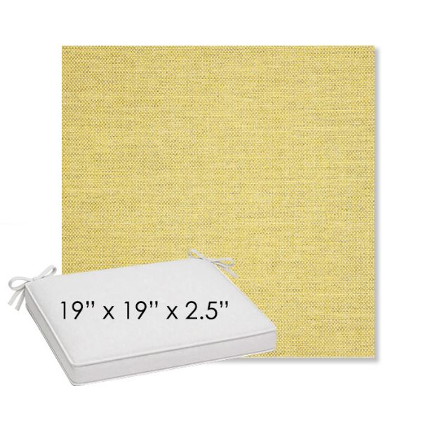 Picture of Idol Canary | Sunbrella® 19" x 19" Outdoor Dining Cushion