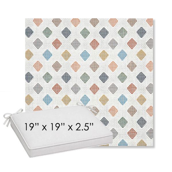 Picture of Infused Gem | Sunbrella® 19" x 19" Outdoor Dining Cushion