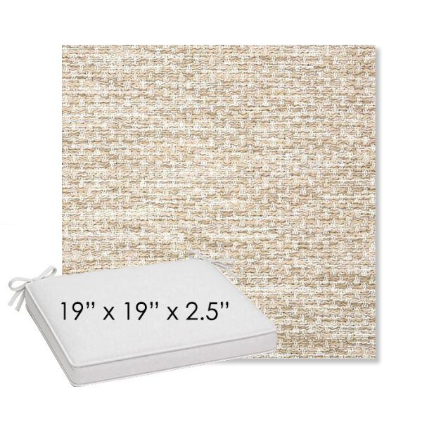 Picture of Litchfield Sand | Sunbrella® 19" x 19" Outdoor Dining Cushion