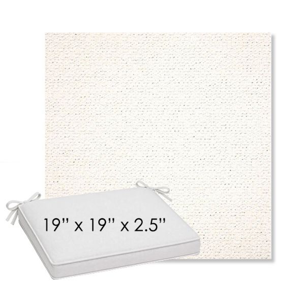 Picture of Litchfield Snow | Sunbrella® 19" x 19" Outdoor Dining Cushion