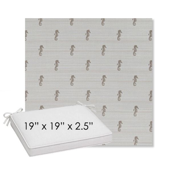 Picture of Schooner Plank | Sunbrella® 19" x 19" Outdoor Dining Cushion