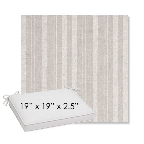 Picture of Tranquil Linen | Sunbrella® 19" x 19" Outdoor Dining Cushion