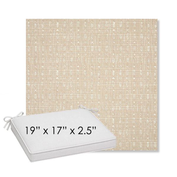 Picture of Embrace Linen | Sunbrella® 19" x 17" Outdoor Dining Cushion