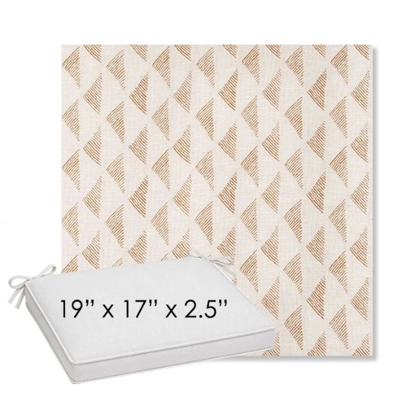 Picture of Etched Angles Congnac | Sunbrella® 19" x 17" Outdoor Dining Cushion