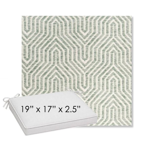 Picture of Etna Juniper | Sunbrella® 19" x 17" Outdoor Dining Cushion