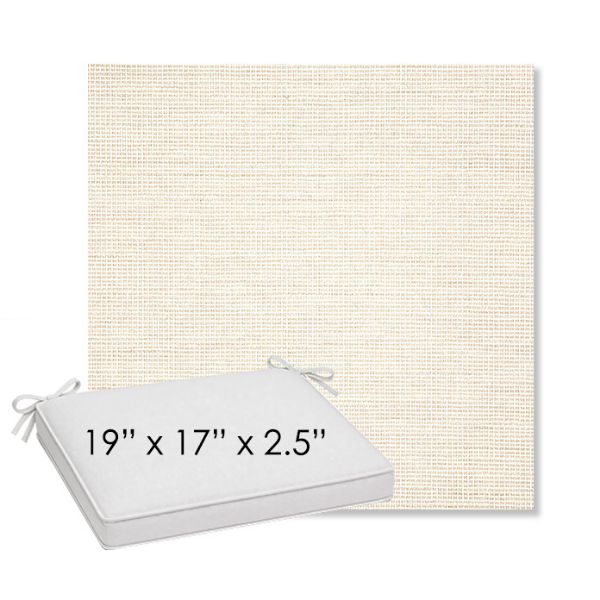 Picture of Kudos Vellum | Sunbrella® 19" x 17" Outdoor Dining Cushion