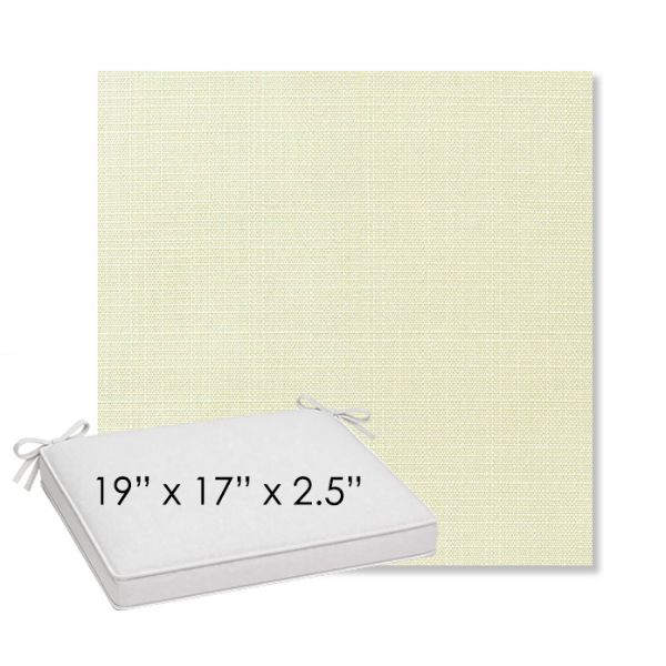 Picture of Linen Natural | Sunbrella® 19" x 17" Outdoor Dining Cushion