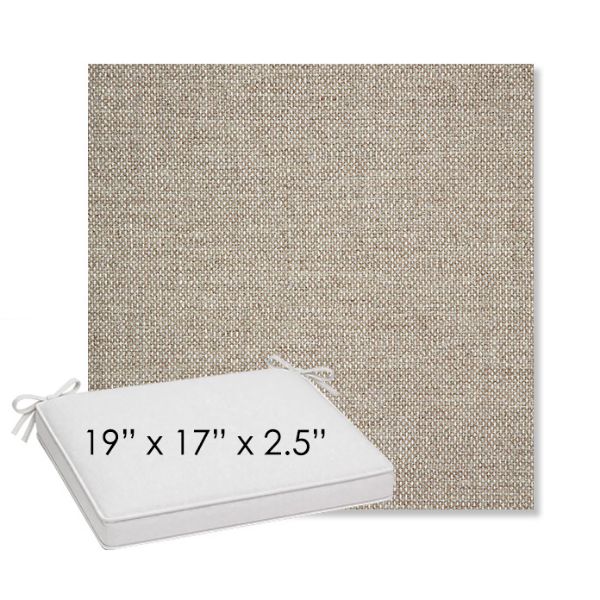 Picture of Piazza Burlap | Sunbrella® 19" x 17" Outdoor Dining Cushion