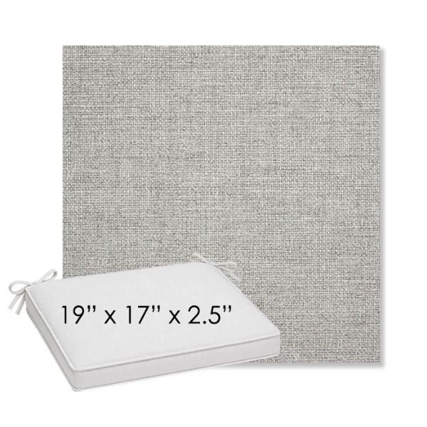 Picture of Piazza Pebble | Sunbrella® 19" x 17" Outdoor Dining Cushion