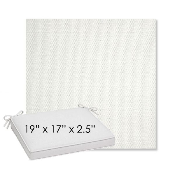 Picture of Pique Salt | Sunbrella® 19" x 17" Outdoor Dining Cushion