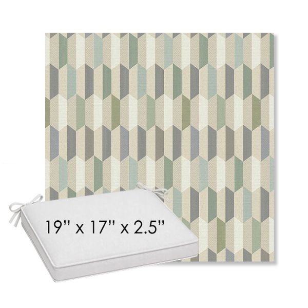 Picture of Precise Spring | Sunbrella® 19" x 17" Outdoor Dining Cushion