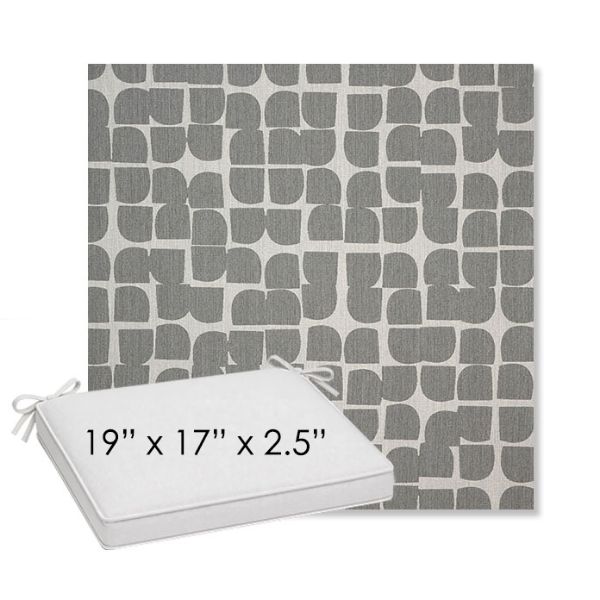 Picture of Toggle Greystone | Sunbrella® 19" x 17" Outdoor Dining Cushion