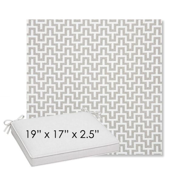 Picture of Underline Dove | Sunbrella® 19" x 17" Outdoor Dining Cushion