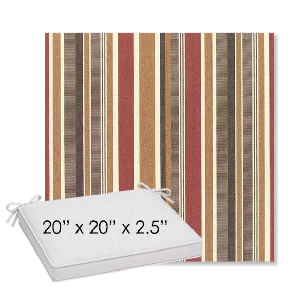 Picture of Brannon Redwood | Sunbrella® 20" x 20" Outdoor Dining Cushion