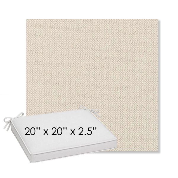 Picture of Charmer Parchment | Sunbrella® 20" x 20" Outdoor Dining Cushion