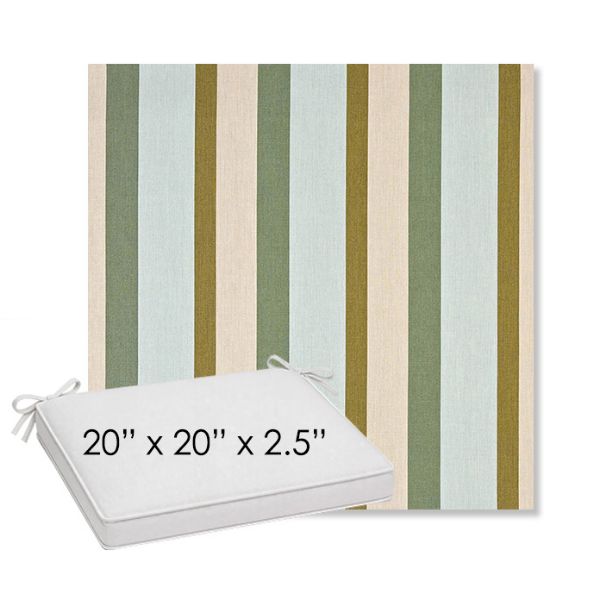 Picture of Gateway Aloe | Sunbrella® 20" x 20" Outdoor Dining Cushion