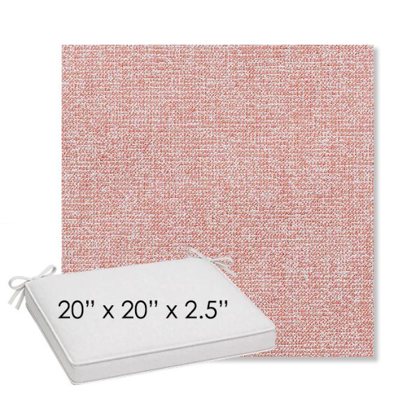 Picture of Kismet Coral | Sunbrella® 20" x 20" Outdoor Dining Cushion