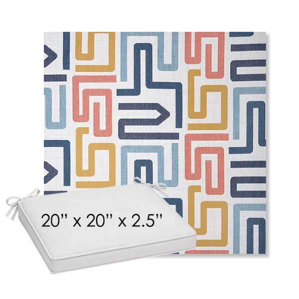 Picture of Labyrinth Fiesta | Sunbrella® 20" x 20" Outdoor Dining Cushion