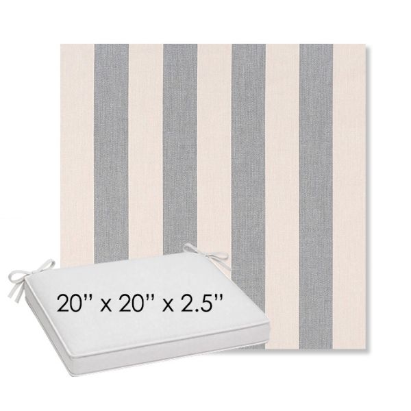 Picture of Leisure Denim | Sunbrella® 20" x 20" Outdoor Dining Cushion