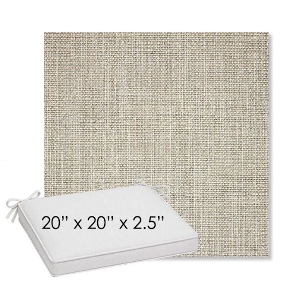 Picture of Linville Oyster | Sunbrella® 20" x 20" Outdoor Dining Cushion