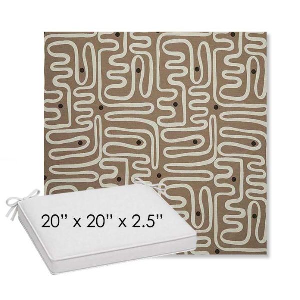 Picture of Nema Pampas | Sunbrella® 20" x 20" Outdoor Dining Cushion