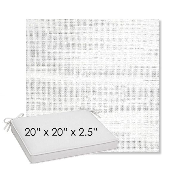 Picture of Piazza White | Sunbrella® 20" x 20" Outdoor Dining Cushion