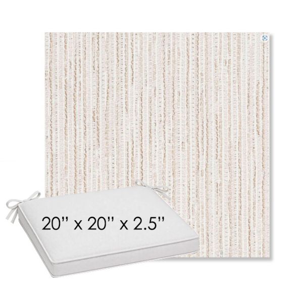 Picture of Tectonic Parchment | Sunbrella® 20" x 20" Outdoor Dining Cushion