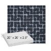 Picture of Toggle Blueprint | Sunbrella® 20" x 20" Outdoor Dining Cushion