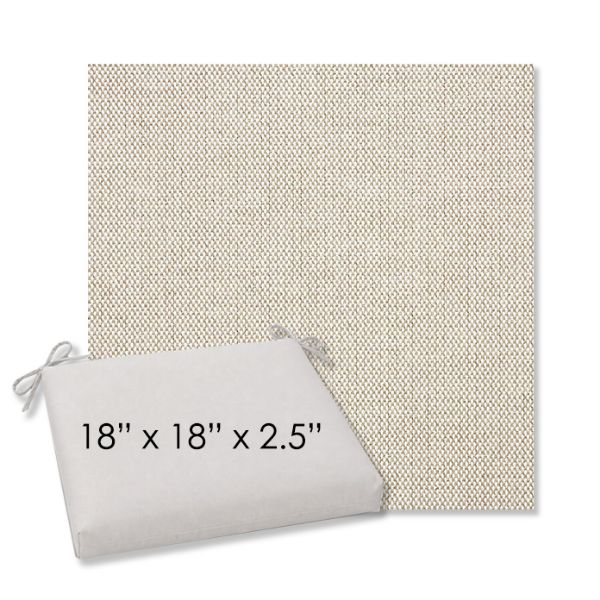 Picture of Blend Linen | 18" x 18" Center Seam Universal Dining Chair Cushion | Sunbrella Fabric